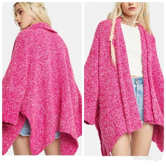 NWT Free People Prickly Pear BFF BOUCLE CARDIGAN - Picture 1 of 16